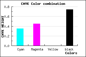 #2B2442 color CMYK mixer