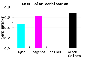 #2C1F51 color CMYK mixer