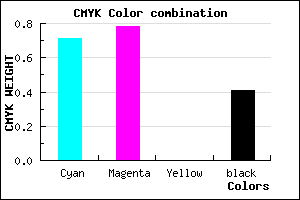 #2C2197 color CMYK mixer