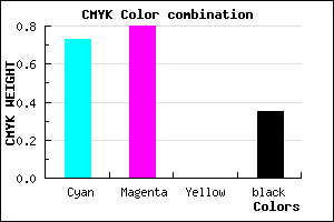 #2C21A5 color CMYK mixer