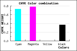 #2C24A0 color CMYK mixer