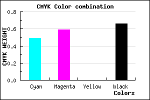#2C2457 color CMYK mixer