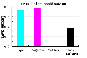 #2C25A1 color CMYK mixer