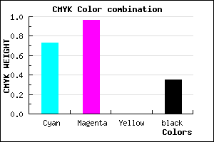 #2C07A5 color CMYK mixer