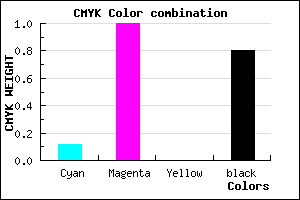 #2D0033 color CMYK mixer