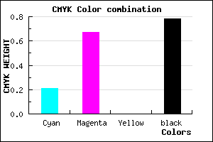 #2D1339 color CMYK mixer
