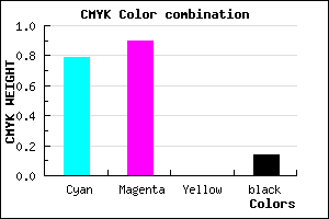 #2D15DB color CMYK mixer