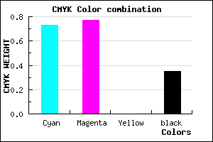 #2D26A6 color CMYK mixer