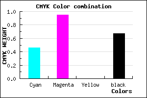 #2D0454 color CMYK mixer