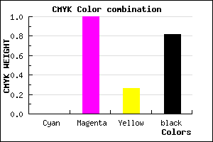 #2E0022 color CMYK mixer