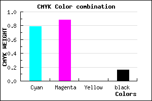 #2E19D7 color CMYK mixer