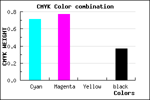 #2E25A1 color CMYK mixer