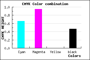#2E0787 color CMYK mixer