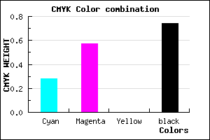 #301D43 color CMYK mixer