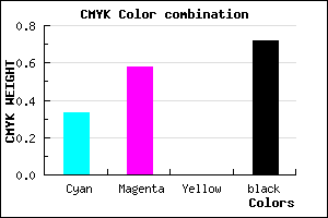 #301E48 color CMYK mixer