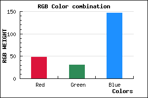 rgb background color #301F93 mixer