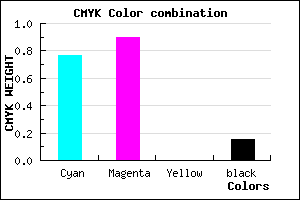#3116D8 color CMYK mixer