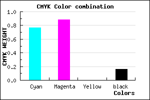 #3119D7 color CMYK mixer