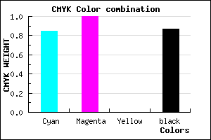 #050021 color CMYK mixer