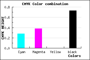 #322B45 color CMYK mixer