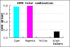 #322EDA color CMYK mixer