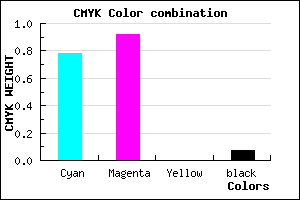 #3312ED color CMYK mixer