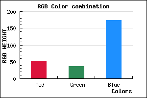 rgb background color #3324AE mixer