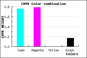 #332CD4 color CMYK mixer