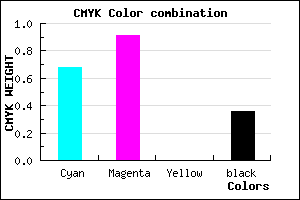 #340EA4 color CMYK mixer