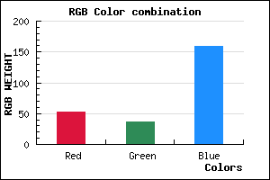 rgb background color #34249F mixer