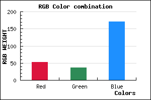 rgb background color #3424AB mixer