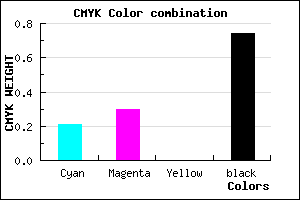 #342E42 color CMYK mixer