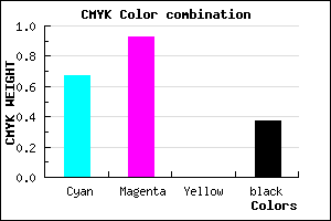 #350BA1 color CMYK mixer