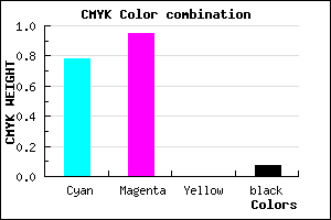 #350DED color CMYK mixer