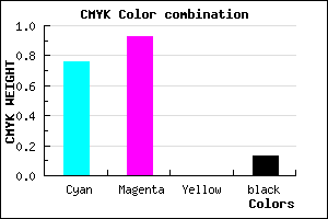 #350FDD color CMYK mixer