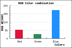 rgb background color #351AAC mixer