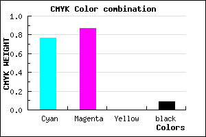 #351DE7 color CMYK mixer