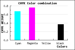 #3526A0 color CMYK mixer