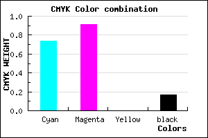 #3612D3 color CMYK mixer