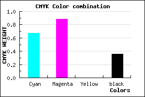 #3613A2 color CMYK mixer