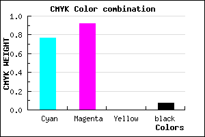 #3613ED color CMYK mixer