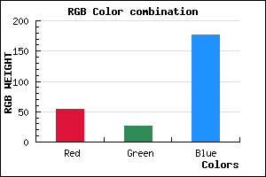 rgb background color #361AB0 mixer