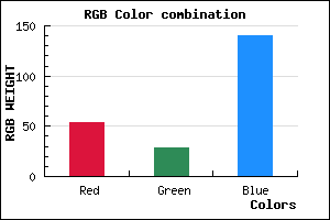 rgb background color #361C8C mixer