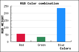 rgb background color #3621EC mixer
