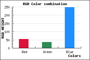 rgb background color #3624F8 mixer