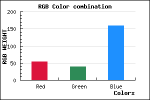 rgb background color #36279F mixer