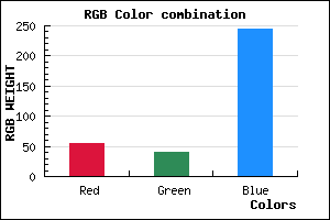 rgb background color #3628F4 mixer
