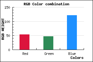 rgb background color #362F79 mixer