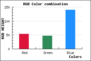 rgb background color #362F8C mixer