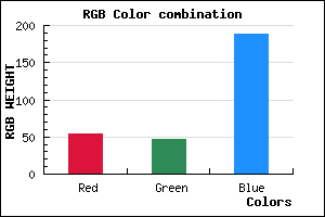 rgb background color #362FBD mixer